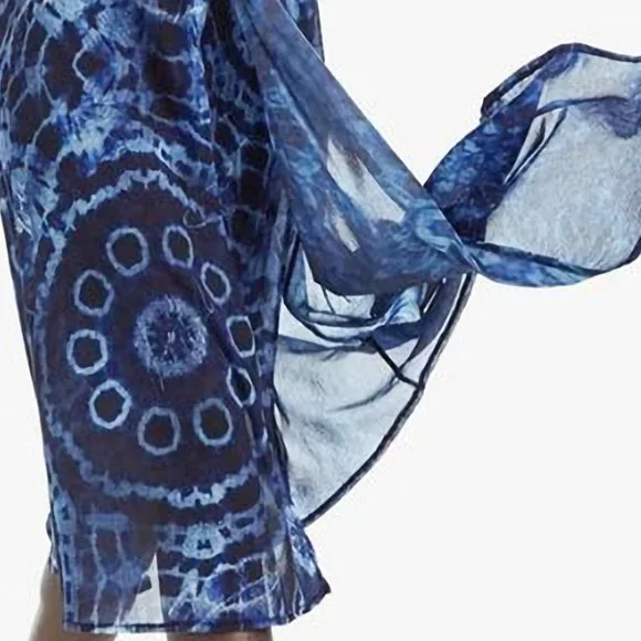 NEW Asymmetrical Boho Blue Desigual High Low Front, Size S - Picture 8 of 15